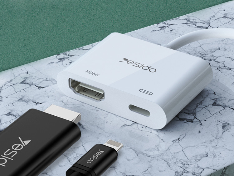 تبدیل لایتنینگ به HDMI / لایتنینگ yesido مدل HM06