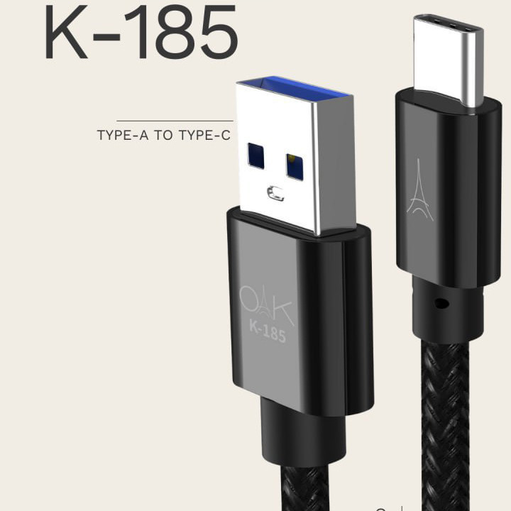 کابل یو اس بی به تایپ سی مدل 185 OAK