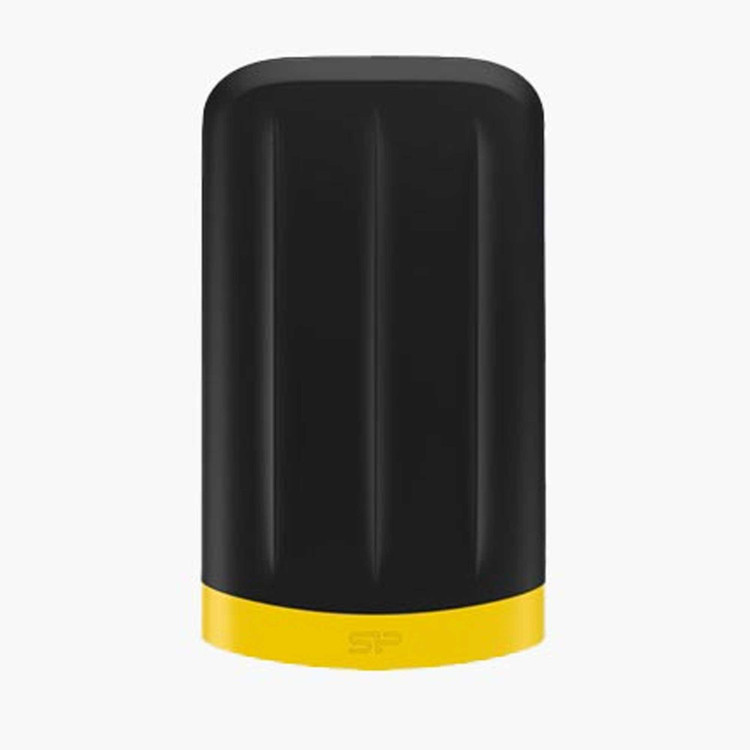 هارد اکسترنال قابل حمل برند سیلیکون پاور با ظرفیت 1 ترابایت، مدل Armor A65B، دارای نشانگر LED، ضد ضربه، آب، شوک و غبار، سازگار با سیستم عامل Windows و Linux، دارای رابط USB 3.2 با گارانتی فعال 3 ساله متین