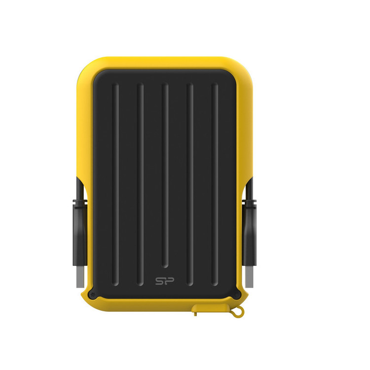 هارد اکسترنال قابل حمل برند سیلیکون پاور با ظرفیت 1 ترابایت، مدل Armor A66، ، مقاوم در برابر ضربه، پاشش آب، خط و خش و شوک، سازگار با کامپیوتر و لپتاپ و سیستم عامل Windows و macOS، دارای رابط USB 3.2 با گارانتی فعال 3 ساله متین