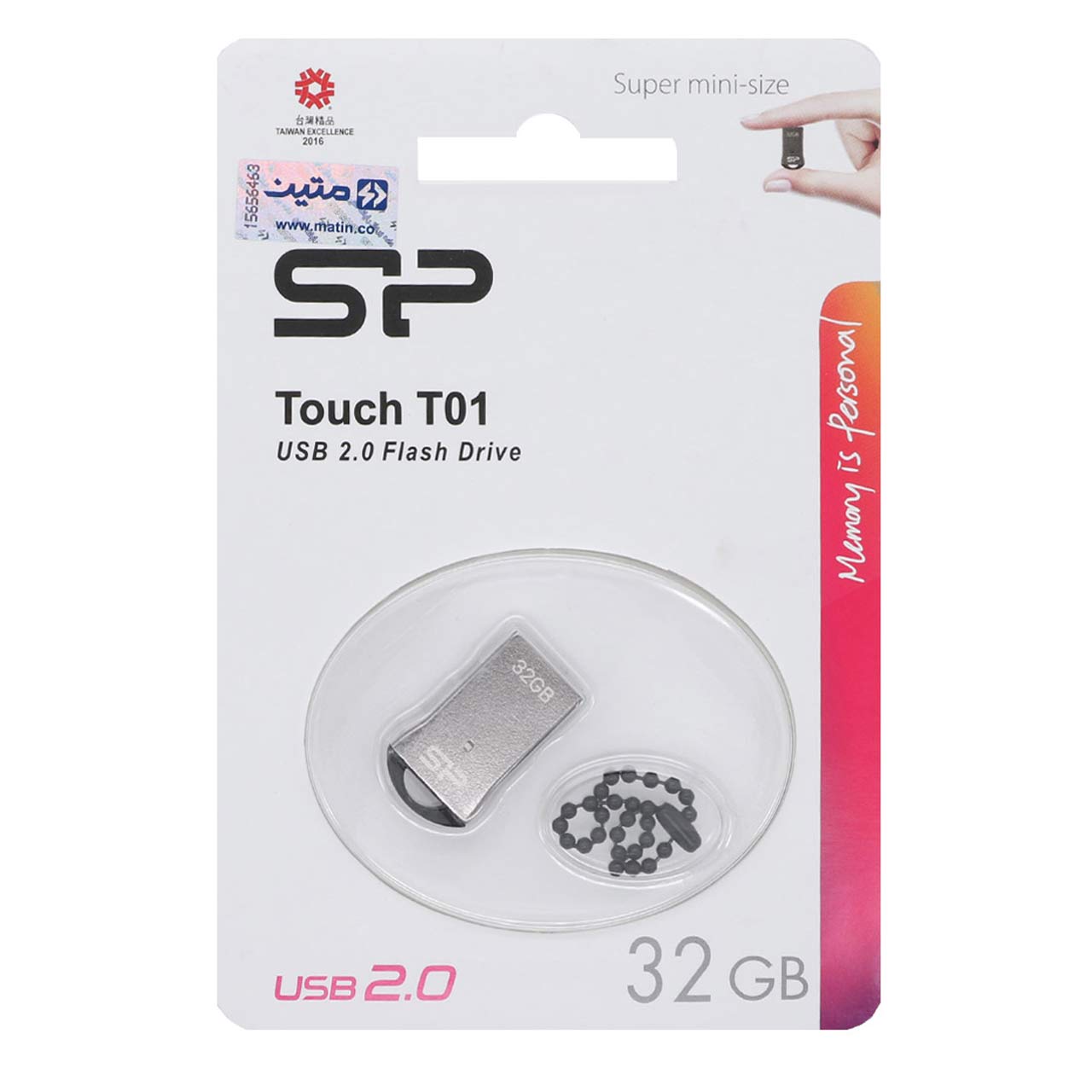 فلش مموری سیلیکون پاور Silicon Power T01 ظرفیت 32 گیگابایت – USB 2.0 با گارانتی تعویض متی