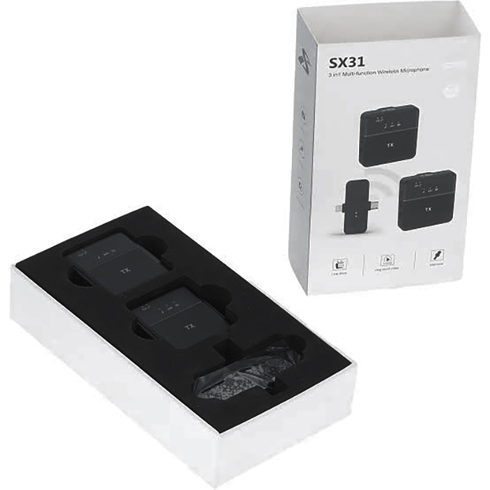 میکروفن یقه ای مدل SX31 dual 3in1 Multi-Function