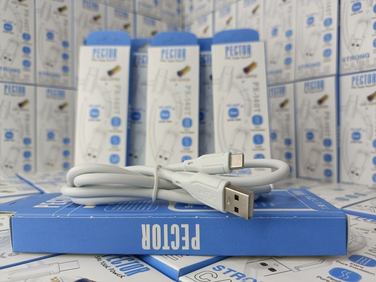 خرید کابل شارژ تایپ سی پکتور Pector PX-140T اصل | فست شارژ و مقاومت فوقالعاده