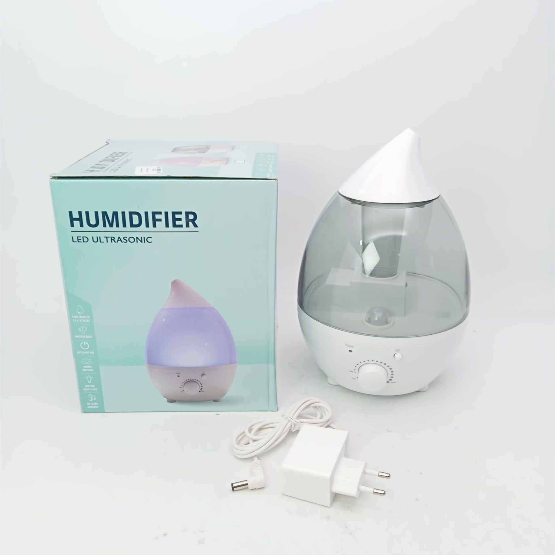 دستگاه بخور سرد اولتراسونیک طرح قطره (اشک) مدل LED Ultrasonic